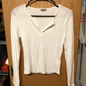 White long sleeve top